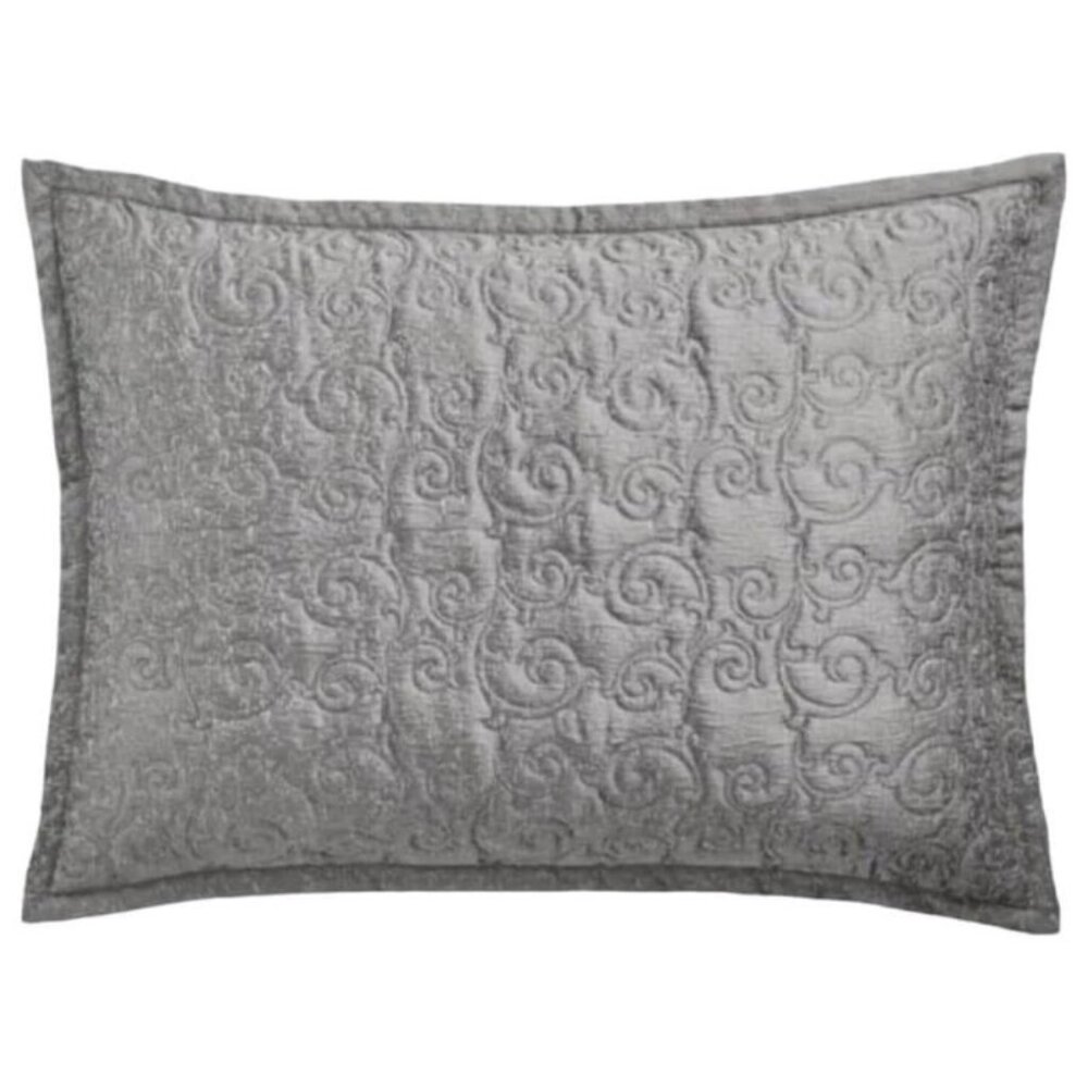 Hotel Collection Classic Embossed Jacquard Quilted King Sham Gray